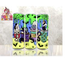 3D Inflated Halloween Tumbler, Halloween Tumbler, Villains Tumbler, 3D Tumbler Wrap, 20oz Skinny Tumbler, Villains Characters Tumbler Png