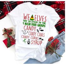 funny elf svg cut file for cricut, silhouette - funny christmas t shirt design - most popular svg - we elves try to stic