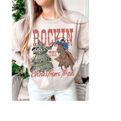 rockin around the christmas tree png | sublimation design | instant download | country christmas png | retro christmas s