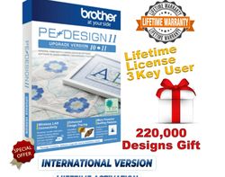 brother pe design 11 embroidery full version | embroidery digitization software and sewing plus 330k design bonus