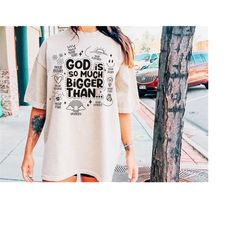 god is bigger hoodie design svg, retro christian sublimation, bible affirmations png, dear person design, jesus doodle p