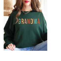 Grandma Sweatshirt, Grandma Hoodie, Leopard Grandma Sweater, Retro Grandma Shirt, Gifts For Grandma, Mother's Day Gift F