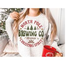 north pole brewing co svg png, merry christmas svg, christmas vibes svg, funny christmas svg, christmas jumper svg, swea
