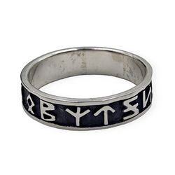 ring runic circle of odin, code pkro, completely 925 sterling silver