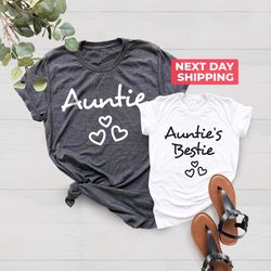Auntie and Aunties Bestie Matching Shirt PNG, Aunt Nephew Niece Shirt PNG, Family Matching Shirt PNG, Gift from Auntie,