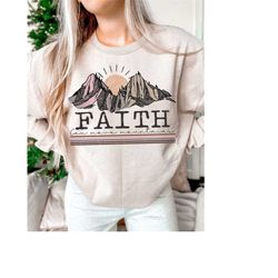 faith can move mountains png, christian retro png, png files for sublimation, christian png, retro sublimations, faith p