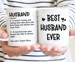 best husband ever mug, anniversary married mug from wife, funny quote mug gift for husband