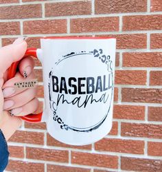 baseball mama, tea mug, coffee mug, dishwasher safe mug