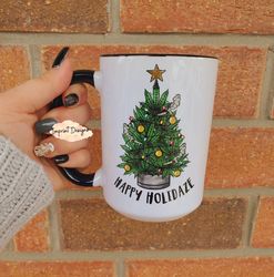 happy holidays, holidaze, 420 christmas, tea mug, coffee mug, dishwasher sa