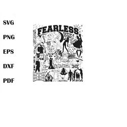 fearless taylor swift song fearless track list svg, taylors version svg, taylor swift svg, cricut file