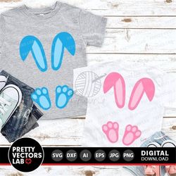 bunny svg, easter cut files, bunnies svg dxf eps png, boy and girl svg, baby, kids svg, rabbit ears, bunny feet clipart,