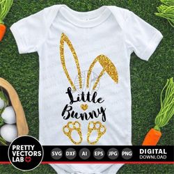 little bunny svg, easter bunny cut files, bunny ears svg, dxf, eps, png, baby svg, kids shirt design, rabbit feet clipar