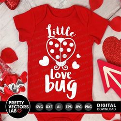 little love bug svg, valentine's day cut files, baby valentine svg, ladybug svg dxf eps png, toddler, kids shirt design,