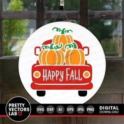 pumpkin truck svg, old truck back svg dxf eps png, fall sign cut fifles, thanksgiving svg, autumn farmhouse svg, harvest