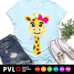 giraffe svg, giraffe girl svg, cute giraffe face cut files, giraffe with bow svg, dxf, eps, png, girls svg, baby clipart