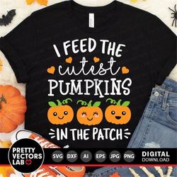 i feed the cutest pumpkins in the patch svg, lunch lady svg, fall cut files, halloween svg dxf eps png, fall sayings svg