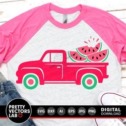 watermelon svg, watermelon truck cut ffiles, girls svg, summer svg, dxf, eps, png, farmhouse sign svg, old truck clipart