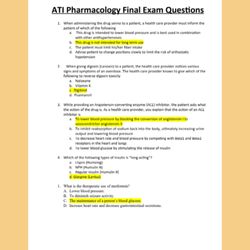 ati pharmacology 2019 proctored exam revised 100 correct answers.