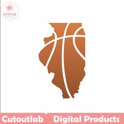 illinois basketball svg file -commercial & personal use- vector art svg for cricut,silhouette cameo,iron on vinyl design