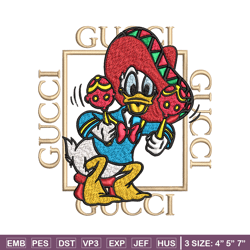 daisy donald duck gucci embroidery design, disney cartoon embroidery, cartoon design, embroidery file, instant download.