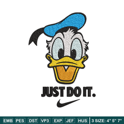 donald duck nike embroidery design, donald duck cartoon embroidery, nike design, embroidery file, instant download.