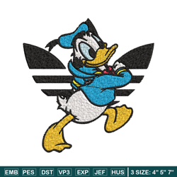 duck cartoon adidas embroidery design, adidas embroidery, brand embroidery, embroidery file, logo shirt,digital download