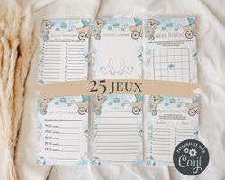 jeux baby shower en francais modifiables ours en peluch pack jeux fete prenatale activites baby shower en francais corjl