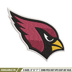 arizona bird embroidery design, logo embroidery, nfl embroidery, embroidery file, logo shirt, digital download