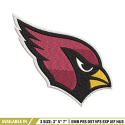 arizona bird embroidery design, logo embroidery, nfl embroidery, embroidery file, logo shirt, digital download