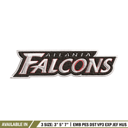 atlanta falcons embroidery design, logo embroidery, nfl embroidery, embroidery file, logo shirt, digital download