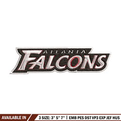 atlanta falcons embroidery design, logo embroidery, nfl embroidery, embroidery file, logo shirt, digital download