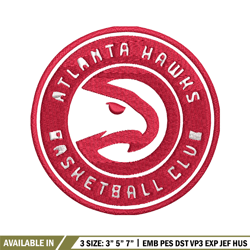 atlanta hawks logo embroidery, nba embroidery, sport embroidery, logo embroidery, nba embroidery design.