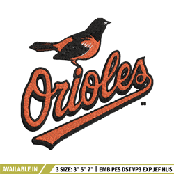 baltimore orioles logo embroidery, mlb embroidery, sport embroidery, logo embroidery, mlb embroidery design.