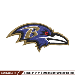 baltimore ravens logo embroidery, nfl embroidery, sport embroidery, logo embroidery, nfl embroidery design.