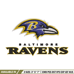 baltimore ravens logo embroidery, nfl embroidery, sport embroidery, logo embroidery, nfl embroidery design