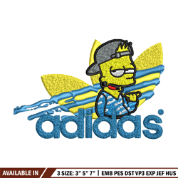 bart bad boy adidas embroidery design,adidas embroidery, brand embroidery, embroidery file, logo shirt, digital download