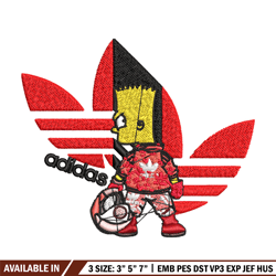 bart racer adidas embroidery design, adidas embroidery, brand embroidery, embroidery file, logo shirt, digital download