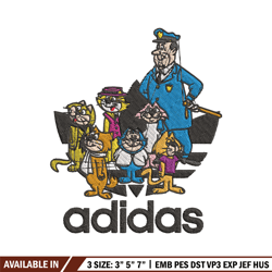 cats cartoon adidas embroidery design, adidas embroidery, embroidery file, brand embroidery, logo shirt, digital downloa