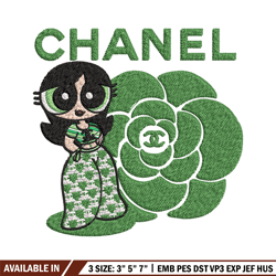 chanel green girl embroidery design, chanel embroidery, brand embroidery, embroidery file, logo shirt, digital download