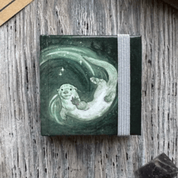 miniature sketchbook, tiny sketchbook, travel size watercolor, hermione's patronus gift