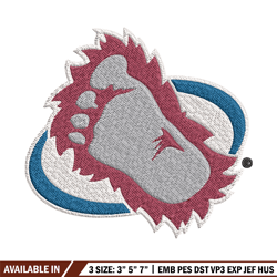 colorado avalanche logo embroidery, nhl embroidery, sport embroidery, logo embroidery, nhl embroidery design