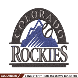 colorado rockies logo embroidery, mlb embroidery, sport embroidery, logo embroidery, mlb embroidery design.