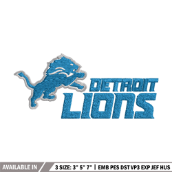 detroit lions logo embroidery, nfl embroidery, sport embroidery, logo embroidery, nfl embroidery design