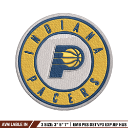 indiana pacers logo embroidery, nba embroidery, sport embroidery, logo embroidery, nba embroidery design.