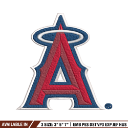 los angeles angels embroidery, mlb embroidery, sport embroidery, logo embroidery, mlb embroidery design