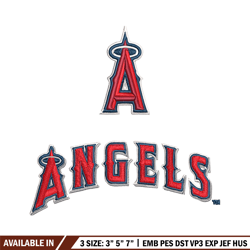 los angeles angels logo embroidery, mlb embroidery, sport embroidery, logo embroidery, mlb embroidery design