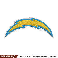 los angeles chargers logo embroidery, nfl embroidery, sport embroidery, logo embroidery, nfl embroidery design