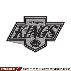 los angeles kings logo embroidery, nhl embroidery, sport embroidery, logo embroidery, nhl embroidery design