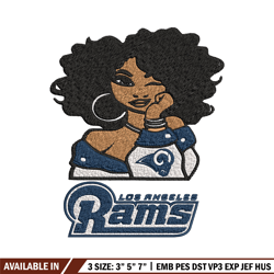 los angeles rams embroidery design, nfl girl embroidery, los angeles rams embroidery, nfl embroidery
