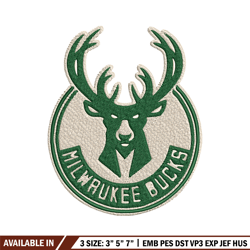 milwaukee bucks logo embroidery, nba embroidery, sport embroidery, logo embroidery, nba embroidery design
